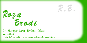 roza brodi business card